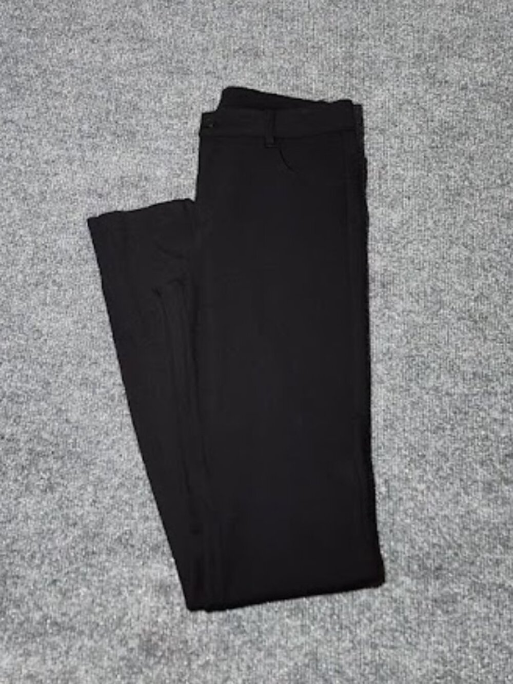 Athleta Size 6 Black Ponte Knit Button Zip Ankle Length Stretch Skinny Pants